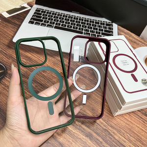 Đa-Màu Trong Suốt Từ Trường Hợp Điện Thoại Cho <span class=keywords><strong>Iphone</strong></span> 17 16 15 Pro Max da-Cảm Thấy Matte Magnetic Cover Quay Lại Với <span class=keywords><strong>Box</strong></span> Cho IP13 12 - Product Image 4