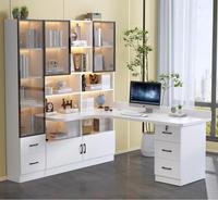 Bureau d'Étudiant en Bois Massif Dazhi & Bibliothèque Bureau d'Ordinateur d'Angle avec Étagère