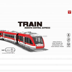 Binari del treno elettrico fai da te Slot per auto giocattoli bidirezionali <span class=keywords><strong>RC</strong></span> treni della metropolitana a infrarossi a due vie <span class=keywords><strong>RC</strong></span> con ponti a spina di pesce Set ferroviario - Product Image 2