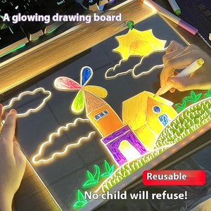 Trong suốt Acrylic tự làm ban đêm ánh sáng bảng huỳnh quang hiện đại dẫn trẻ em sáng vẽ bảng tin xóa được IP65 đánh giá - Product Image 2