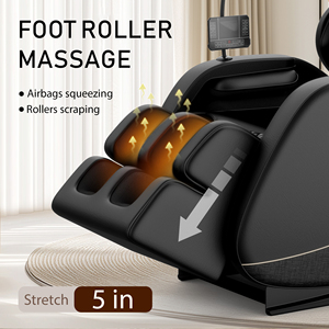 Fauteuil de massage Shiatsu à compression d'air et chauffant, noir, 3D, zéro gravité, OEM/ODM, pour la maison et le bureau, en gros, stock US - Product Image 6