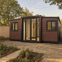 Bâtiment Modulaire Préfabriqué Extensible avec Extensions Latérales Jumelées – Cabine Conteneur Polyvalente pour Camp Pétrolier, Bureau de Chantier, Entrepôt