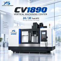 Centre d'usinage CNC 3 axes VMC CV-1890 avec commande FANUC, BT50, 6000 tr/min, charge de table 2500 kg, machine de découpe de métaux robuste