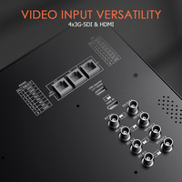 Monitor Profesional SEETEC ATEM173S de 17.3 Pulgadas IPS para Transmisión con Vista Cuádruple FHD SDI/Peaking Zoom, Personalización de Inicio de Sistema y Altavoz de Escritorio