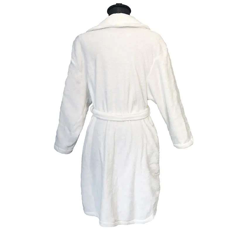 Cheap Price Plush Microfiber Bathrobes Super Soft Warm Couples White Coral Fleece Bathrobe For Women