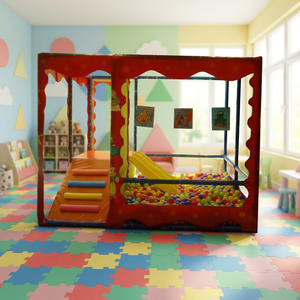 Parque Infantil Interior para Niños Pequeños Modelo Balorama 93412, Equipo de Juego Suave de Hierro y PVC, Piscina de Pelotas de 3x3x2 m, Cómodo y Divertido - Product Image 3