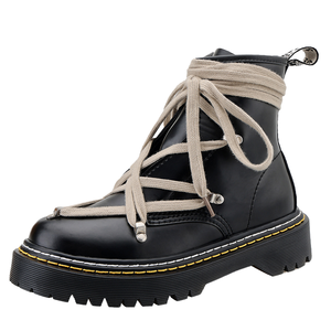 Nouvelles bottes en cuir de design moderne pour hommes et femmes, bottes en cuir véritable, bottes Martin de haute qualité pour hommes - Product Image 4