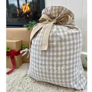 Sacchetti Regalo Personalizzati con Nastro, Decorazioni Natalizie, Sacchi per Sublimazione, Sacchi Natalizi Tartan all'Ingrosso, Sacchi di Babbo <span class=keywords><strong>Natale</strong></span>, Sacchetti Natalizi per le Feste - Product Image 1