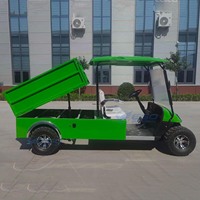 Voiturette de golf électrique certifiée CE, verte, 2 places, avec coffre de chargement fermé robuste, pour l'exportation