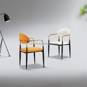 Chaise de salle à manger personnalisée en similicuir ou cuir véritable, rembourrée, anti-taches, avec structure en bois massif, confortable, de forme elliptique, pour la maison - Product Image 6