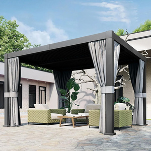 Pergola Bioclimatique Motorisée Rétractable Moderne Écologique pour Balcon, Toit à Lames Orientables en Aluminium Étanche, Alliage Thermolaqué - Product Image 1