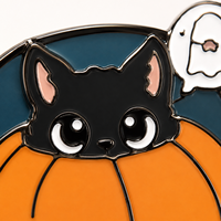Hersteller-Großhandel: Moderne, niedliche schwarze Kürbis-Halloween-Partygeschenke, Festival-Geschenke, Souvenirs, individuelle Metall-Emaille-Artikel