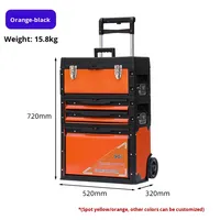 En stock, chariot à outils Luwei, boîte à outils à cinq tiroirs, type à tige de traction, multifonctionnel, capacité de charge de 100 kg, garantie d'un an