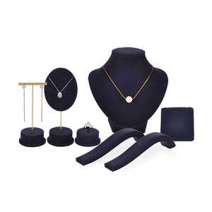 Jewelry Display Set Luxury Velvet Holder Organizer Stand for <b>Necklace</b> <b>Ring</b> Bracelet Retail Store Trade Show Showcase - Product Image 3