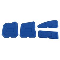 4 pièces/ensemble, racloir en silicone bleu, lisseur de mastic, finisseur de calfeutrage, bonne qualité, bords droits et durable à utiliser