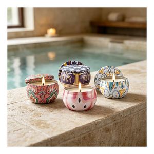 Contenant de bougie en opale, cire d'abeille naturelle, collection de luxe pour bien-être aromatique, présentoir de boutique signature - Product Image 5