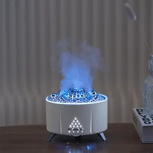 Remote Control Bluetooth Ultrasonic Aroma Diffuser 3D Flame Humidifier Air Purifying Essential Oil Diffuser With White Noises