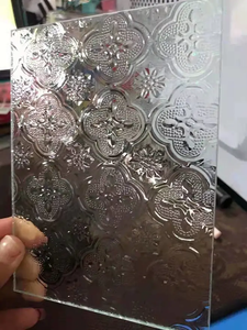 Verre à motifs Morisco prix usine 3mm 5mm bleu vert rouge avec flore pour la construction - Product Image 6