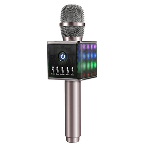 GAM-H8 portátil <span class=keywords><strong>bluetooth</strong></span> karaoke micrófono altavoz micrófono USB con luces LED - Product Image 3