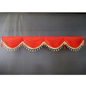 BY250036 Modern Ice Silk Valance Drape Panel with Wavy Style Perfect for Wedding Backdrop and Household Curtain Installations - Product Image 5