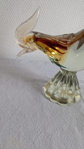 Petite figurine d'oiseau en verre soufflé rouge, thème animal, décoration artistique de Noël et plus encore, artisanat en verre soufflé fait main du Rajasthan - Product Image 4