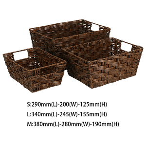 Cesta de almacenamiento de mimbre tejida <span class=keywords><strong>para</strong></span> organizar juguetes decorativos, cosméticos, ropa de cocina, ropa de bebé y niños. - Product Image 3