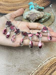 Collar de Barra de Plata de Ley Hecho a Mano con Múltiples Piedras, Joyería Elegante para Mujer, Regalo Artesanal Único para Uso Diario - Product Image 2