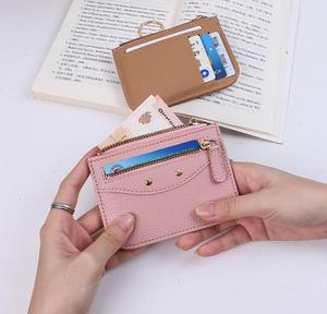 Multi-card ID Card Holder Coin Mini Buckle <b>Purse</b> PU Short Waterproof Card Holder Small Designer Women Trending <b>Purses</b> - Product Image 2