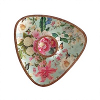 Plateau de service en bois écologique imprimé floral, plateau décoratif pour la maison, pour la table à manger, la cuisine, le café, le restaurant, cadeau
