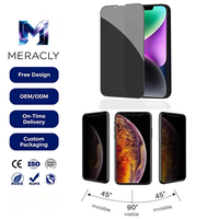 Protection d'écran en verre trempé anti-espionnage à colle intégrale pour iPhone 16 15 14 Pro Max 13 12 11 Xs Xr 7 8 Plus