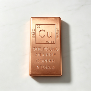 1lb 999 Pure Copper Chemistry Element Paperweight Cu Periodic <b>Table</b> Bullion Bar 16oz Desk Decor Solid - Product Image 5