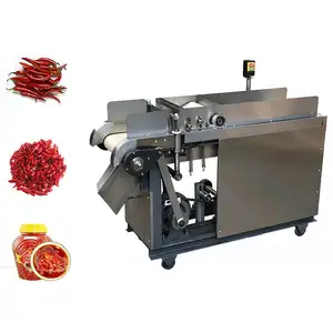 600 Kg Per Hour Macedonian Pepper Stem Cutting Machine Fresh Red Chilli Cutter