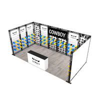 Rak Pameran Modular Portabel Bebas Alat 10x20, Sistem Truss, Booth Pameran Dagang