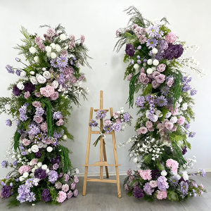 Arco de Flores Artificiales para Decoración de Bodas, Cumpleaños y Eventos, Arreglo Floral en Tonos Morado, Violeta, Lila y Lavanda - Product Image 4