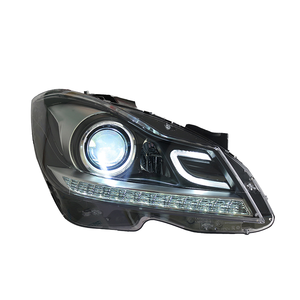 YLB - Par de Faros Delanteros Nuevos de 12 V y 6000 K para Mercedes-Benz Clase C W204 C180 C200 <span class=keywords><strong>C26</strong></span> 2011-2014, Bombillas H4 para Reequipamiento/Actualización - Product Image 1