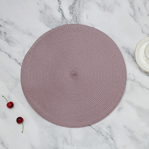 Tovagliette tonde intrecciate in PP tovagliette personalizzate tovagliette isolanti termici set di tappetini <span class=keywords><strong>da</strong></span> <span class=keywords><strong>tavolo</strong></span> <span class=keywords><strong>da</strong></span> pranzo di lusso tazza sottobicchiere - Product Image 5