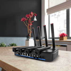 Openwrt 5G Wifi 7 CPE Router với khe cắm Sim Gigabit LAN WAN SFP lưới không dây băng tần kép Tri-Band 6GHz tốc độ cao Router - Product Image 1