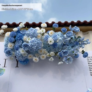 Orchidea Phalaenopsis <span class=keywords><strong>L</strong></span>-142 Blu Cielo, Fiori Artificiali Tinti a Mano per Decorazioni di Sfondo Matrimoniale - Product Image 2