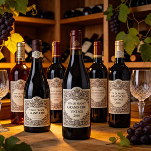 Etiquetas Adhesivas Personalizadas para Botellas <span class=keywords><strong>de</strong></span> Vino Tinto, Diseño Impreso, Vinilo Texturizado Mate Impermeable, Pegatinas con Logotipo para <span class=keywords><strong>Whisky</strong></span> y Vodka, Venta al Por Mayor - Product Image 6