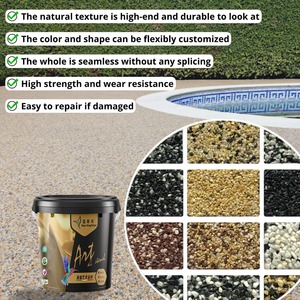 Peinture économique en résine époxy et pierre lavée, revêtement en béton à agrégats apparents pour bord <span class=keywords><strong>de</strong></span> piscine - Product Image 5