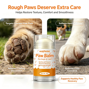 Baume pour pattes Waylemo pour chiens, protège des brûlures du pavé chaud, protège les pattes du chaleur, du froid, du sel, du glace, répare les pattes gercées, été, 40g - Product Image 4