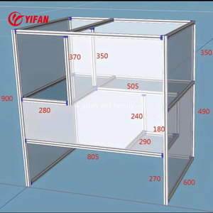 Large Outdoor Waterproof Aluminum <strong>Cage</strong> for Pets Cross-Border E-Commerce Tool Room Aluminum Profile Frame for Dogs - Product Image 6