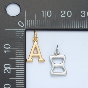 Breloque personnalisée en acier inoxydable plaqué or 18 carats avec <span class=keywords><strong>alphabet</strong></span> grec, breloques lettres de sororité en or et argent, accessoires - Product Image 2