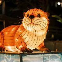 Meilleure vente lanterne animale en forme de loutre imperméable à l'eau durable décor pour extérieur plage Festivals Noël Zoo expositions aquatiques