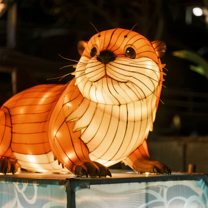 El más vendido, linterna de animales en forma de nutria, decoración duradera impermeable para festivales al aire libre junto a la playa, exposiciones acuáticas de zoológico de Navidad - Product Image 2