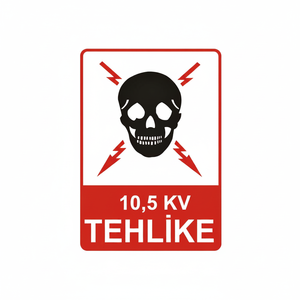 ป้ายเตือนอันตราย 10.5 KV สำหรับผลิตภัณฑ์ MV&HV - Product Image 2