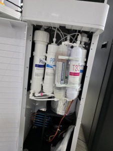 Distributeur d'eau CE ROHS avec 3 robinets (chaud, froid, tempéré) - Refroidissement par compresseur, installation sur socle, purificateur d'eau, 3 sorties de robinet - Product Image 6