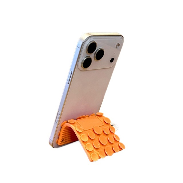 Flexible Silicone Folding Phone Holder with Deformation, Multifunctional Lazy Desktop Holder Suction Cup for Stable Adsorption