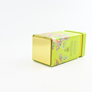 Caja de Metal Cuadrada Alta para Té, con Impresión Flexográfica de la Marca JINKO, con Doble Tapa, 200 ml, Té Verde de Ceilán, con Ilustración Artística Personalizada - Product Image 6