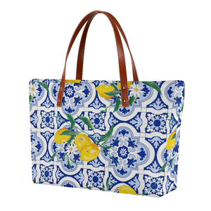 2026 New Design <strong>Italy</strong> Canvas Cotton Beach Tote Bag With <strong>Leather</strong> Handles High Quality Custom logo Printed Shoulder Shopping Bag - Product Image 2